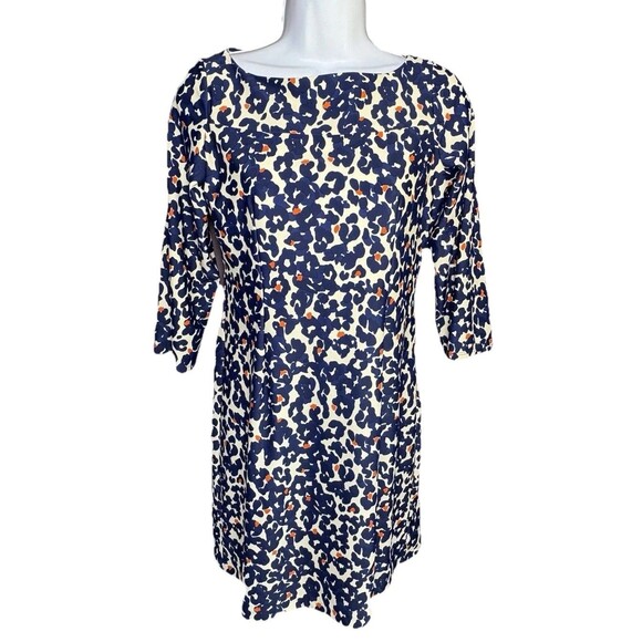 Jude Connally 3/4 Sleeve Shift Dress Women’s Size XS Blue Pattern Style 123 - Picture 1 of 7
